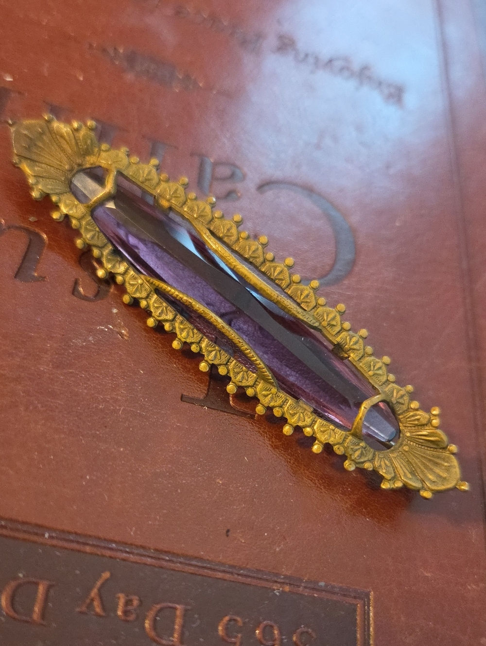 Victorian Antique Brooch C Clasp Stunning Detailed Mounting